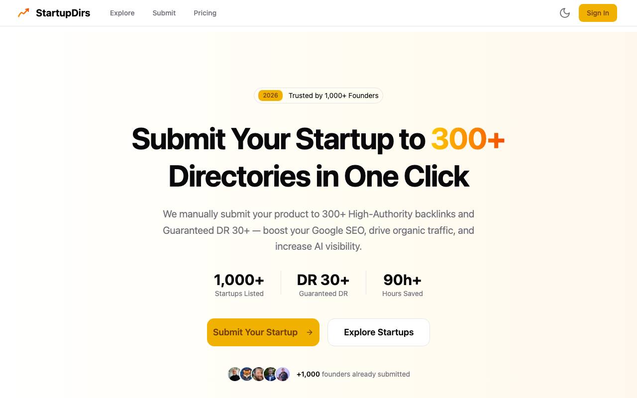 StartupDirs screenshot