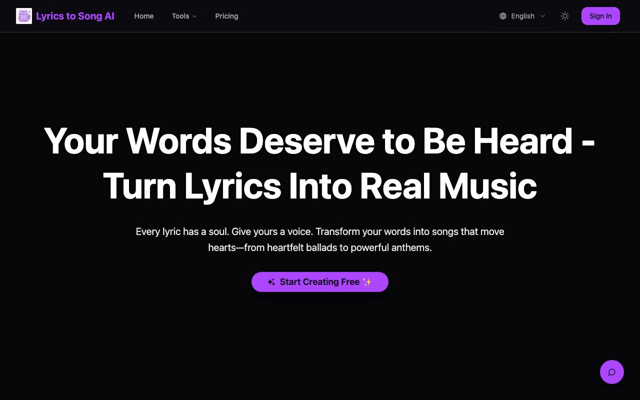 Lyrics to Song screenshot