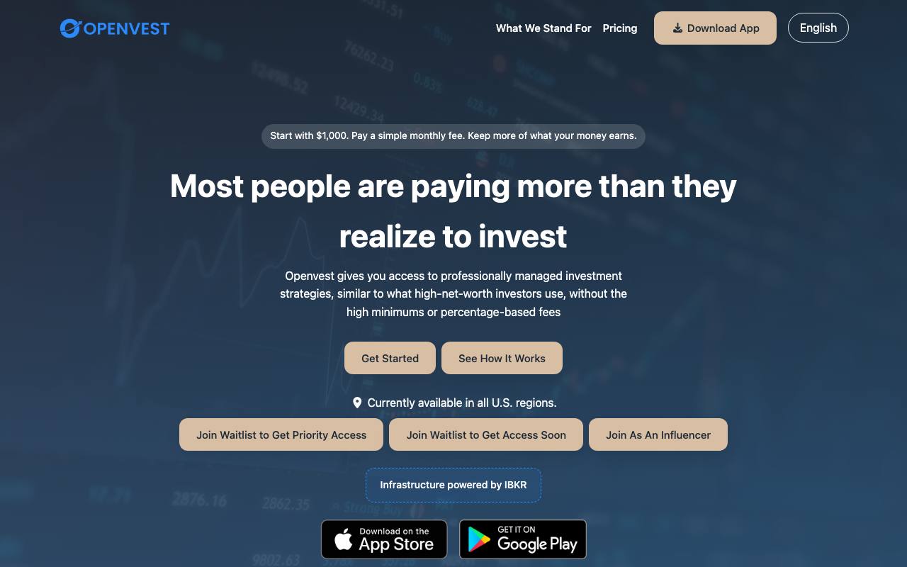 Openvest screenshot
