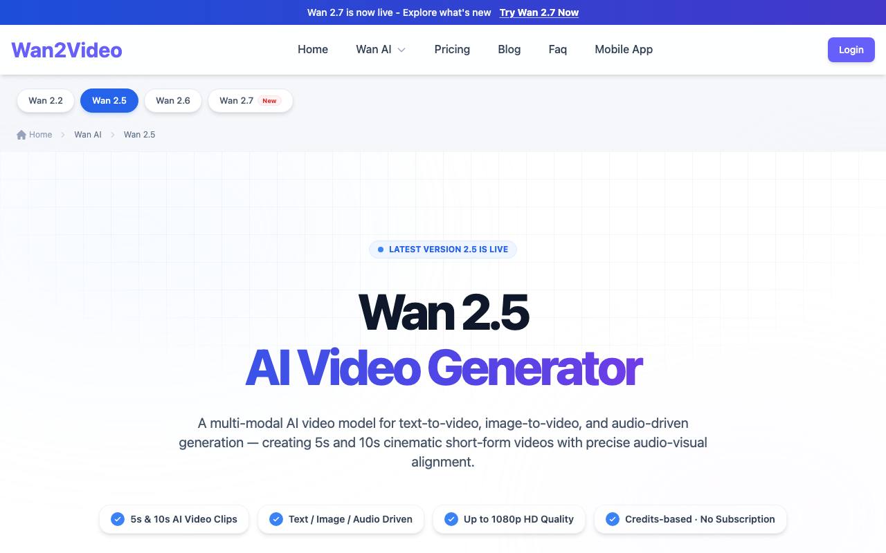 Wan 2.5 screenshot