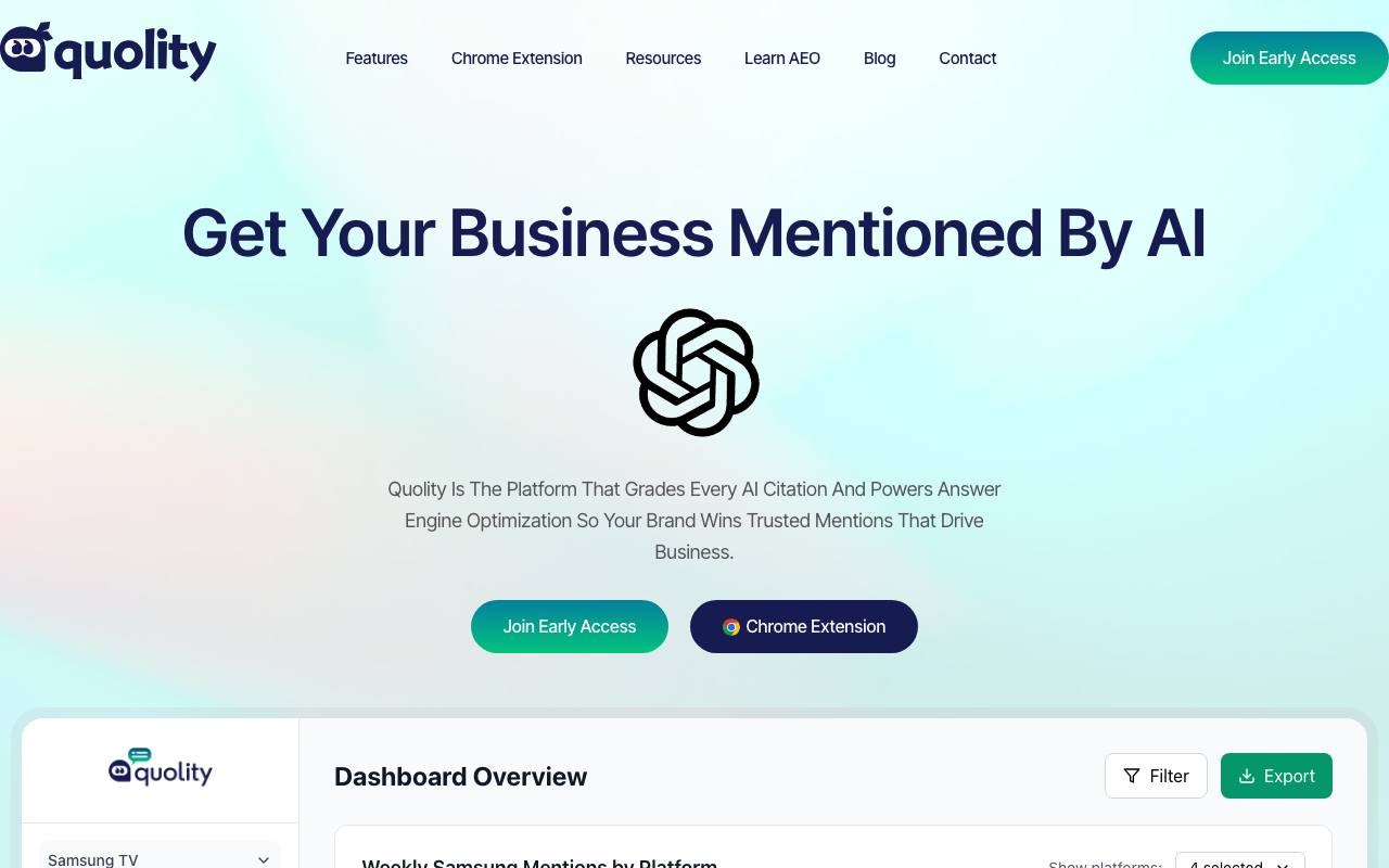 Quolity AI screenshot