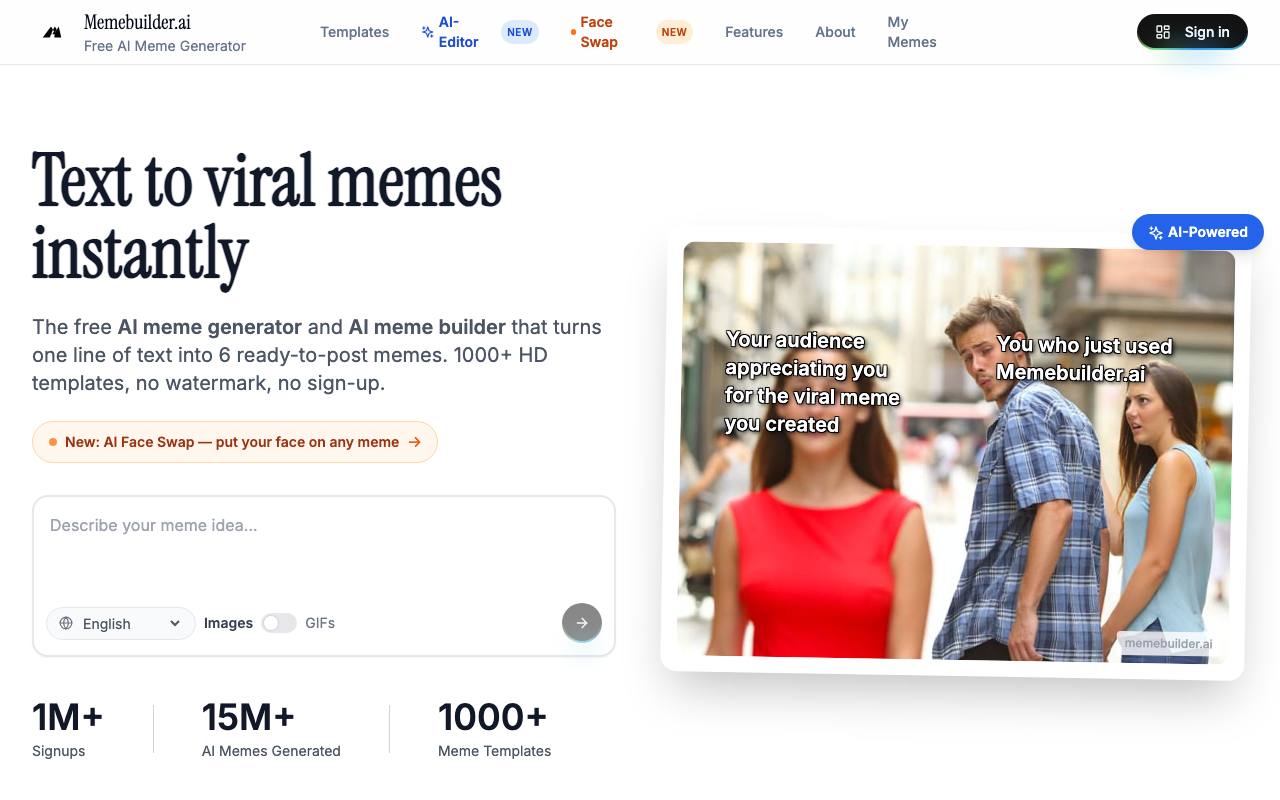 Meme Builder AI screenshot