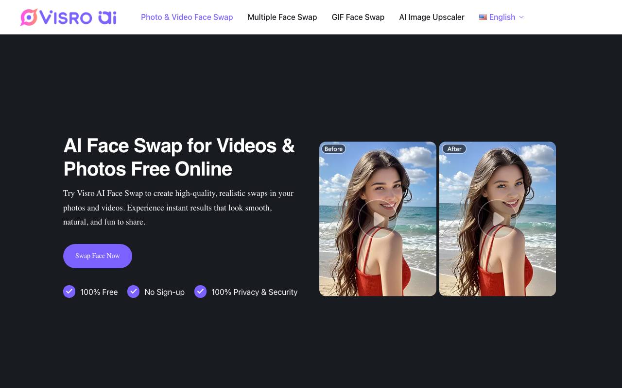 Instantly Swap Face Online AI Platform for Free screenshot
