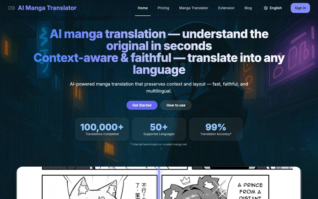 AI Manga Translation screenshot