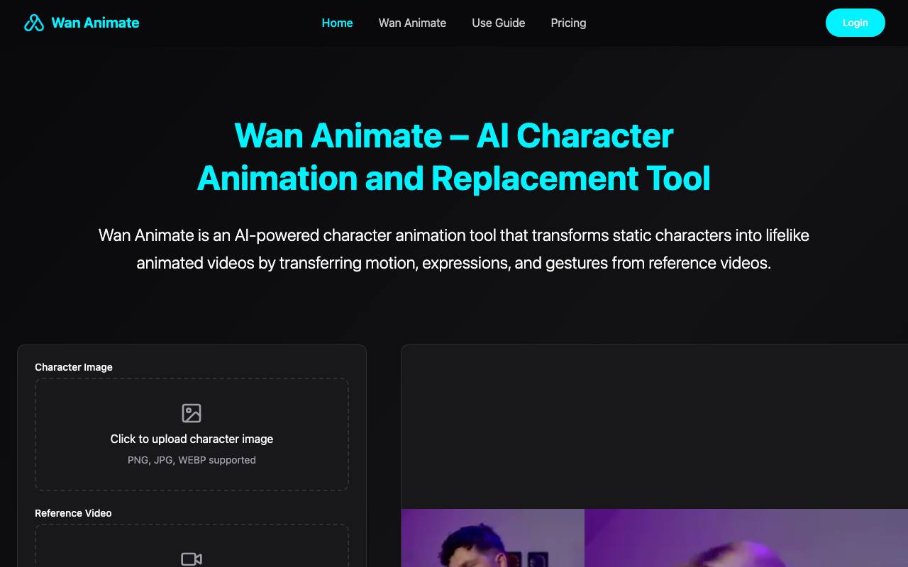 Wan Animate screenshot