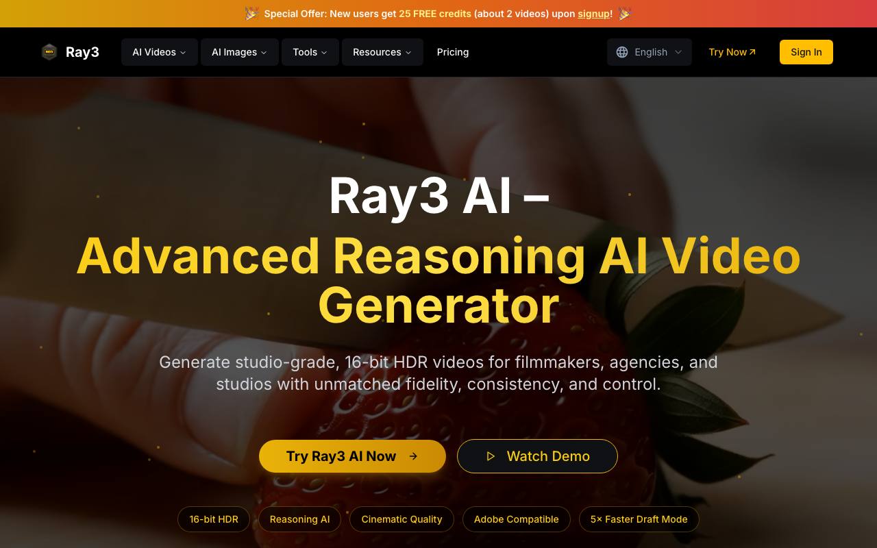Ray3 AI VIDEO GENERATOR screenshot