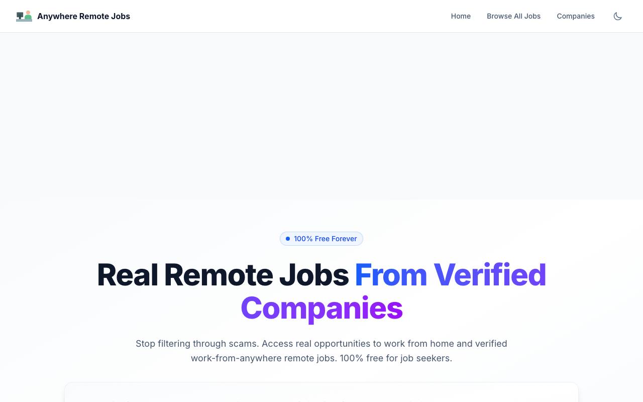 Anywhere Remote Jobs screenshot