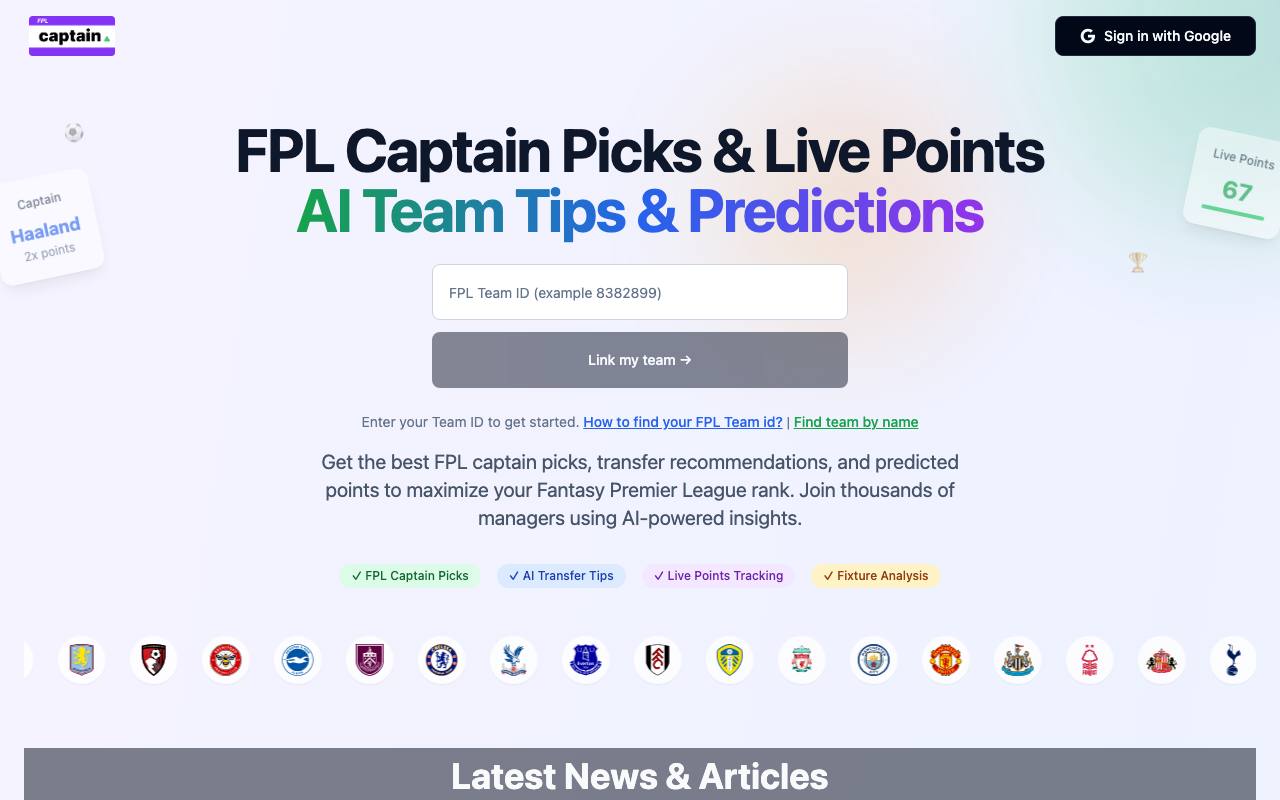 FPL Captain screenshot