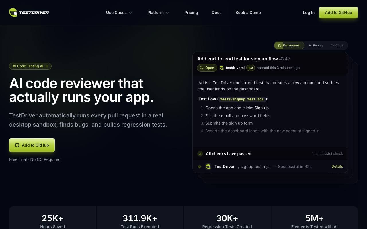 TestDriver.ai screenshot