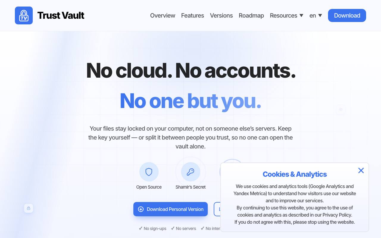 Trust Vault screenshot