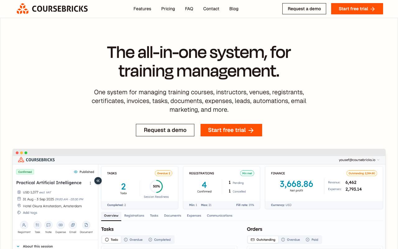 Coursebricks screenshot