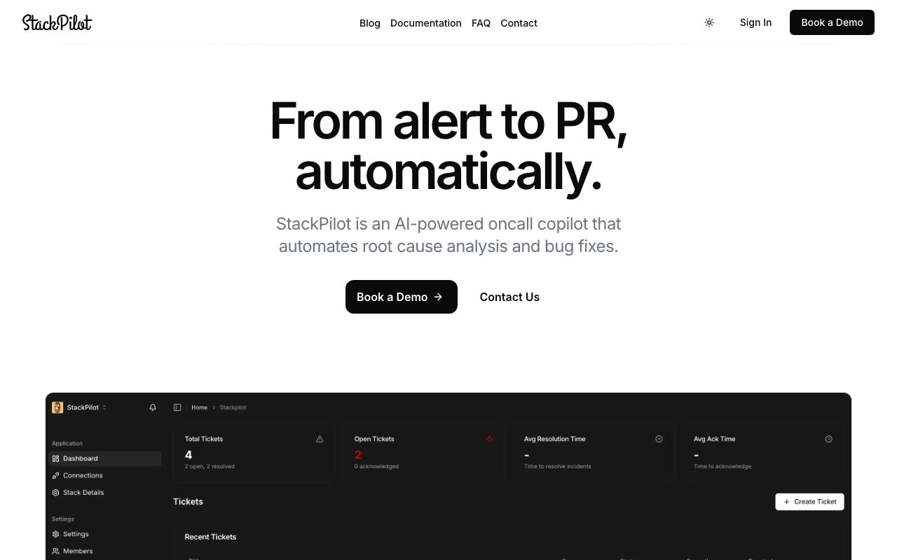 StackPilot screenshot