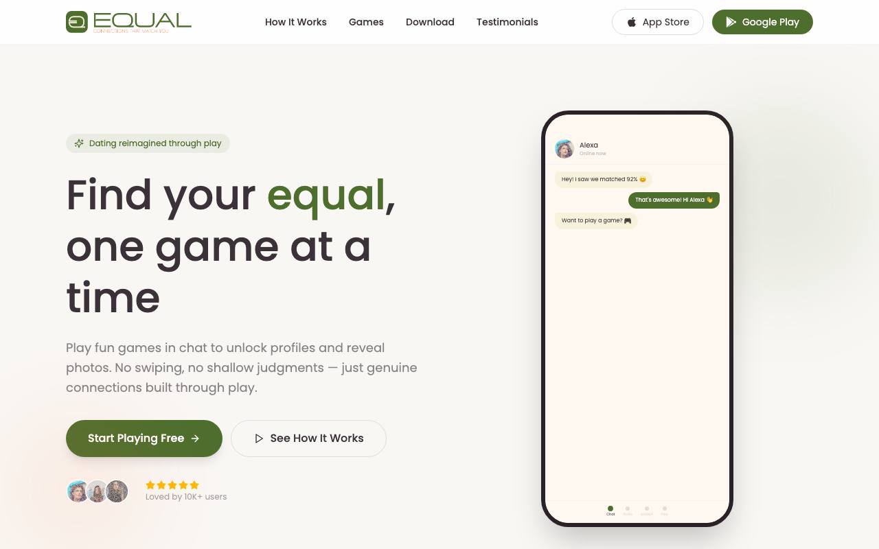 EQUAL Dating App screenshot