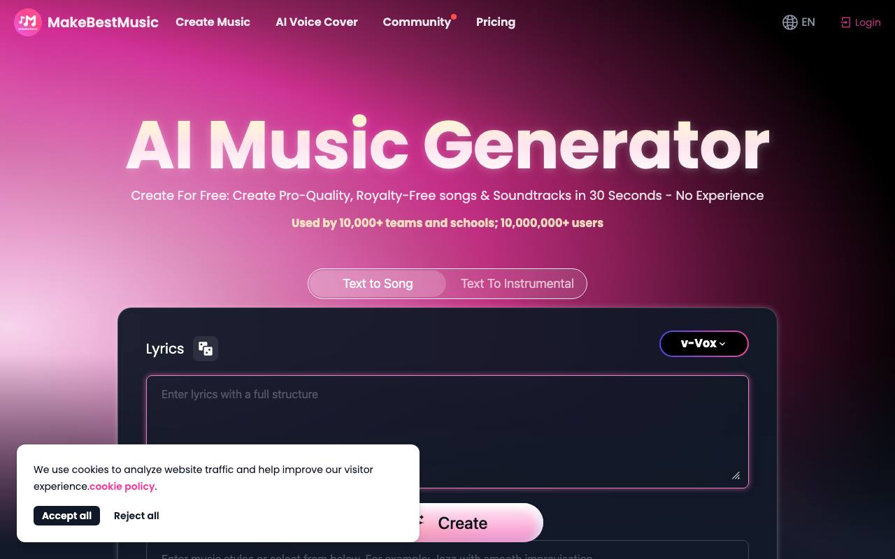 MakeBestMusic screenshot