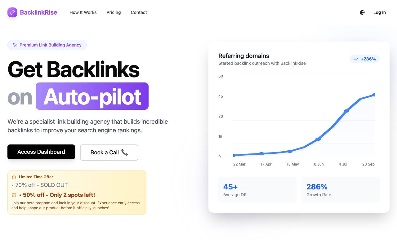 BacklinkRise screenshot