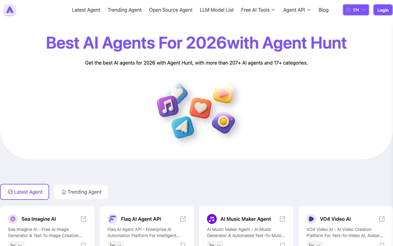 AgentHunt.io screenshot