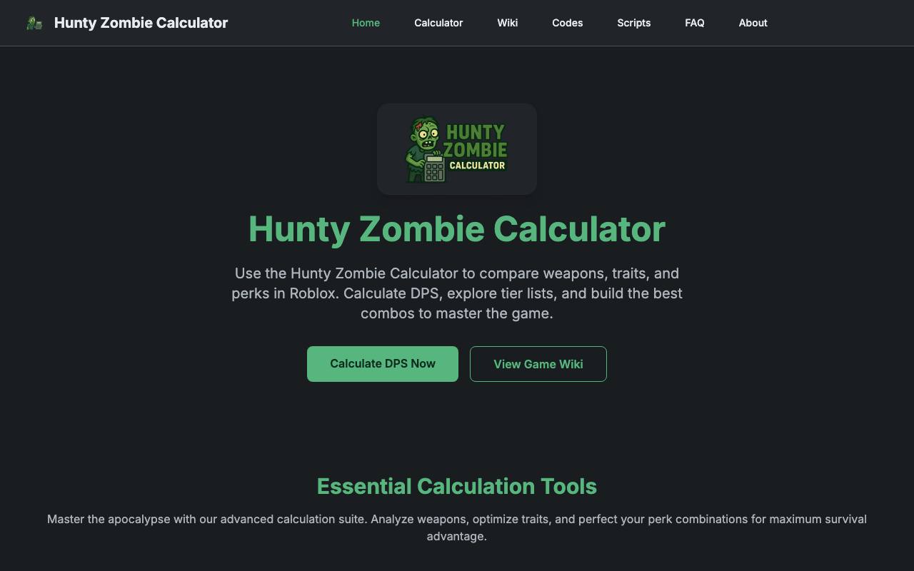 Hunty Zombie Calculator screenshot