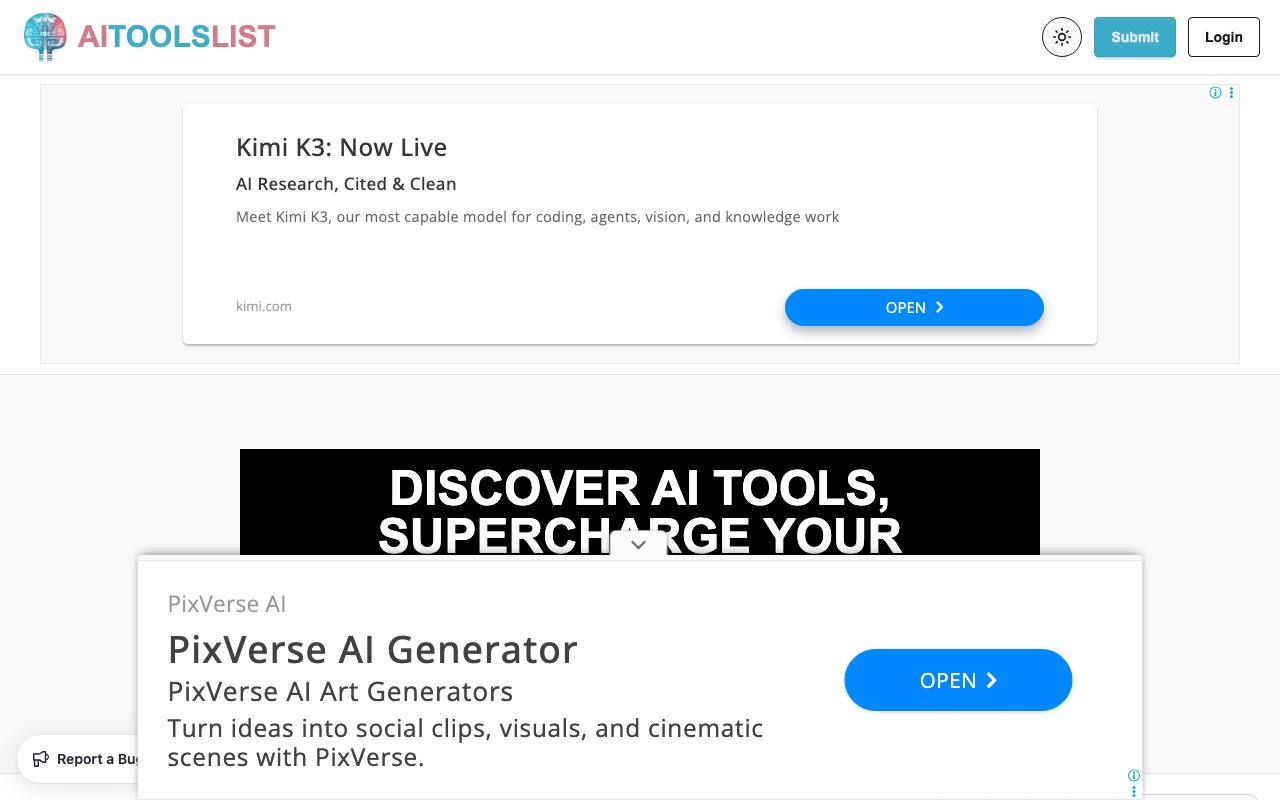 AI Tools List screenshot