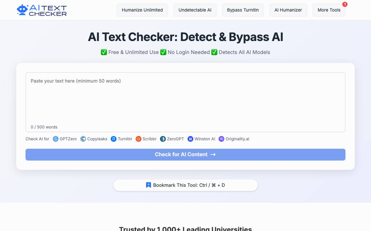 AI Text Checker screenshot