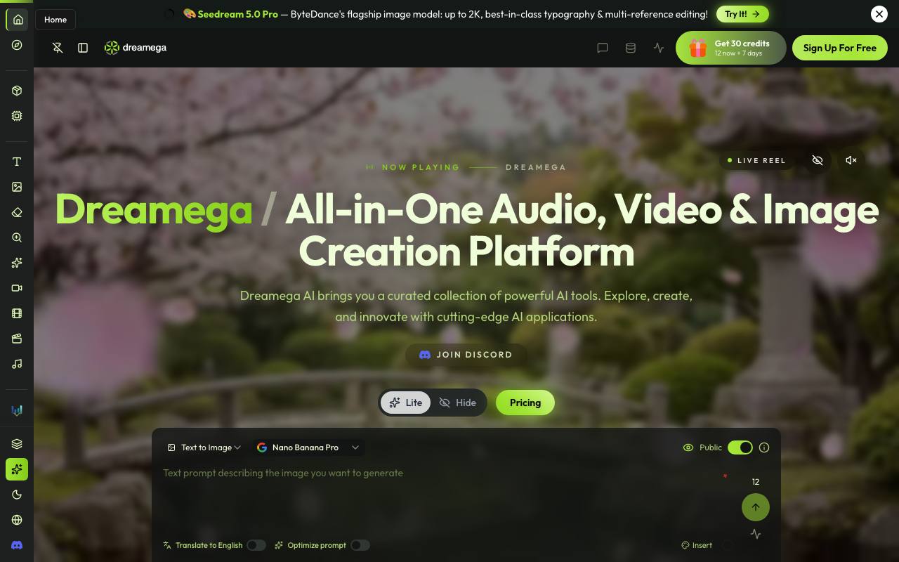 Dreamega screenshot