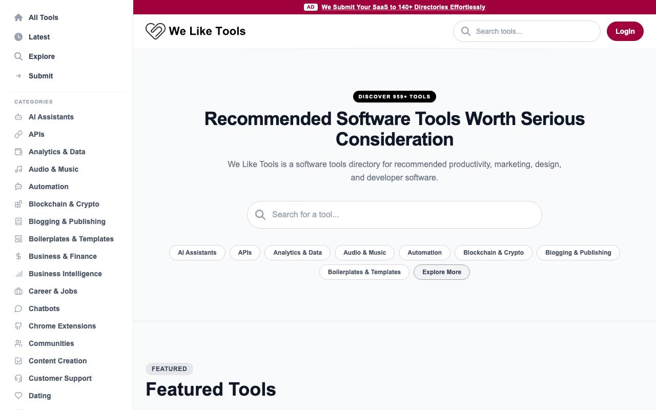 We Like Tools screenshot