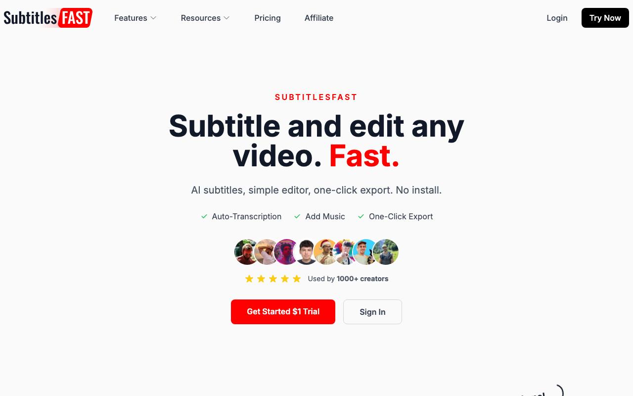 SubtitlesFast screenshot