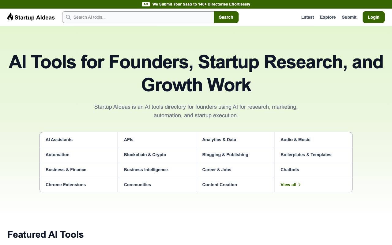 Startup AIdeas screenshot