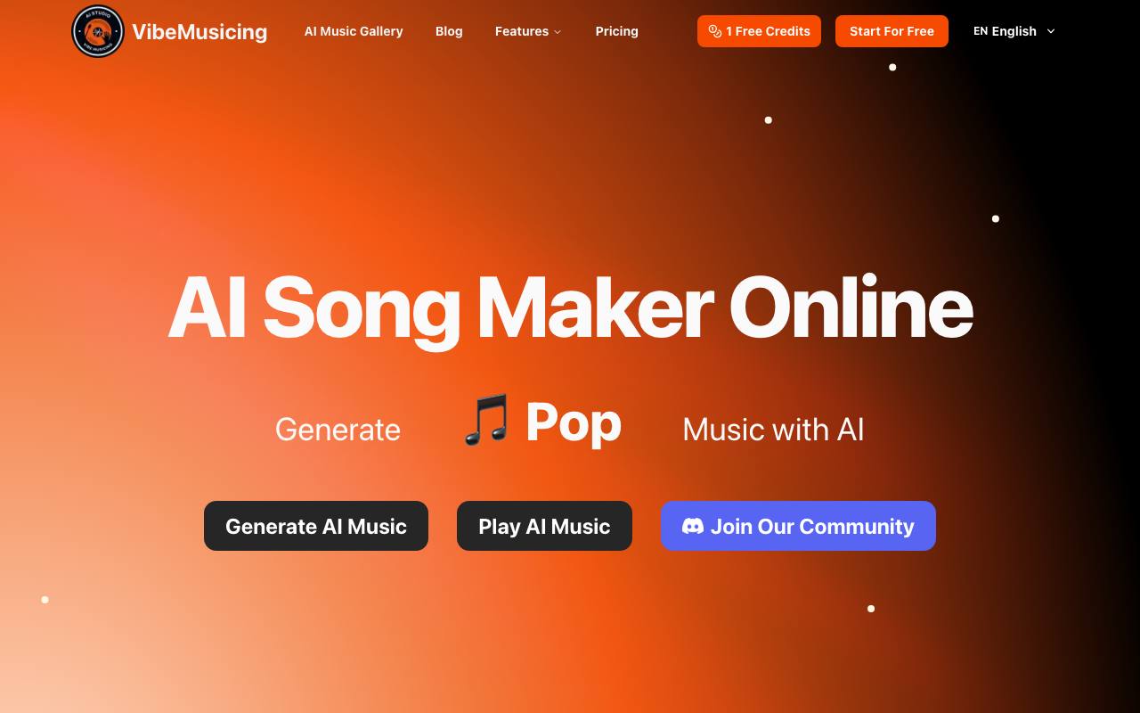 Vibe Musicing | AI Music Generator (Free, Online) screenshot