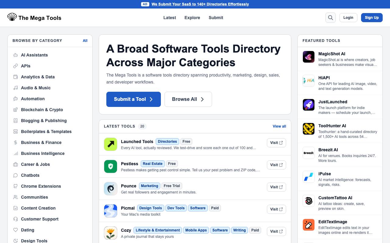 The Mega Tools screenshot