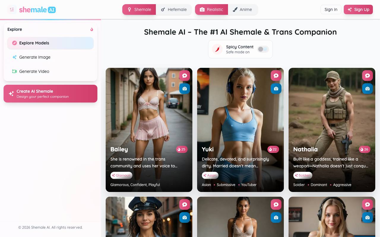 Shemale AI screenshot