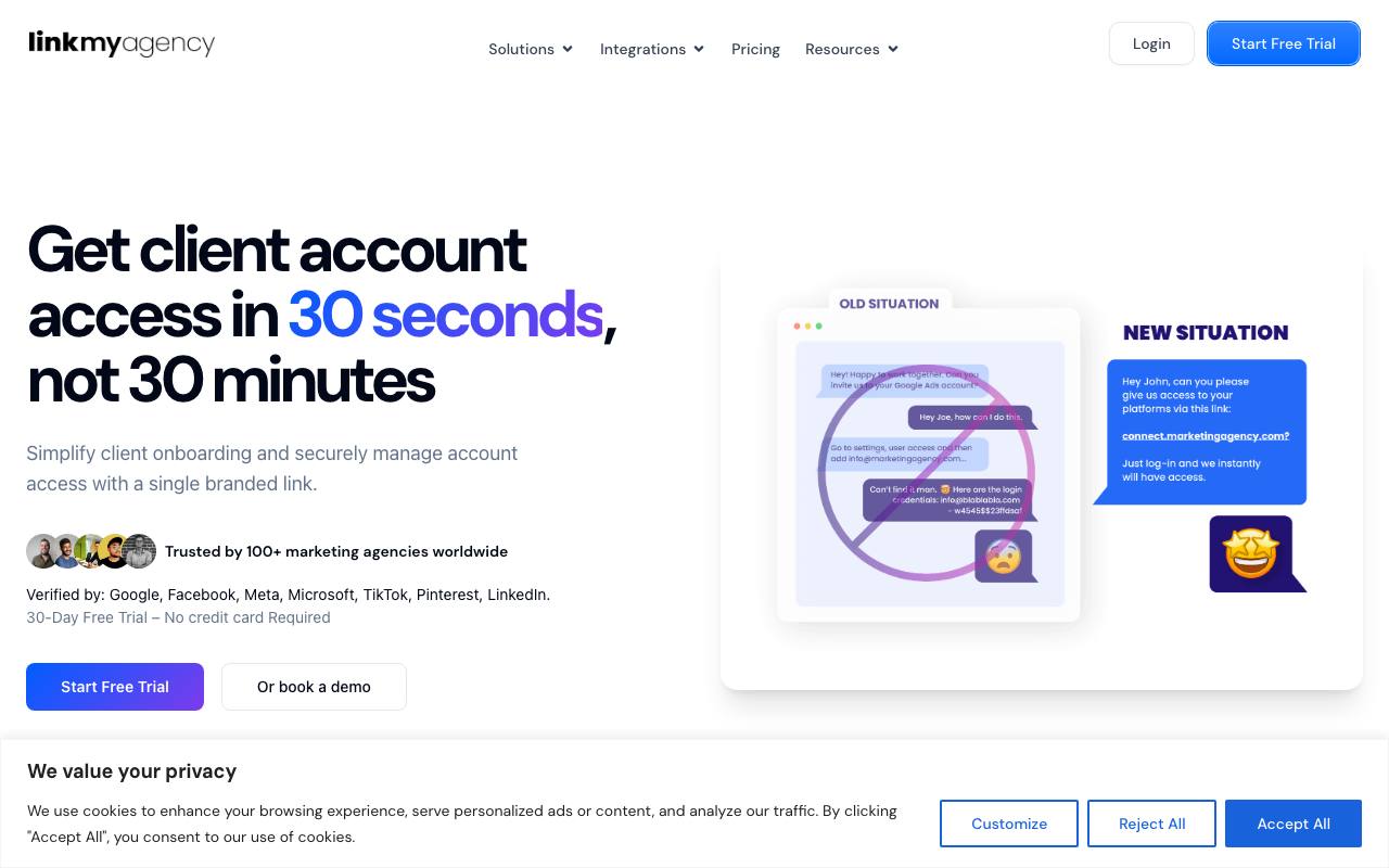 LinkMyAgency screenshot