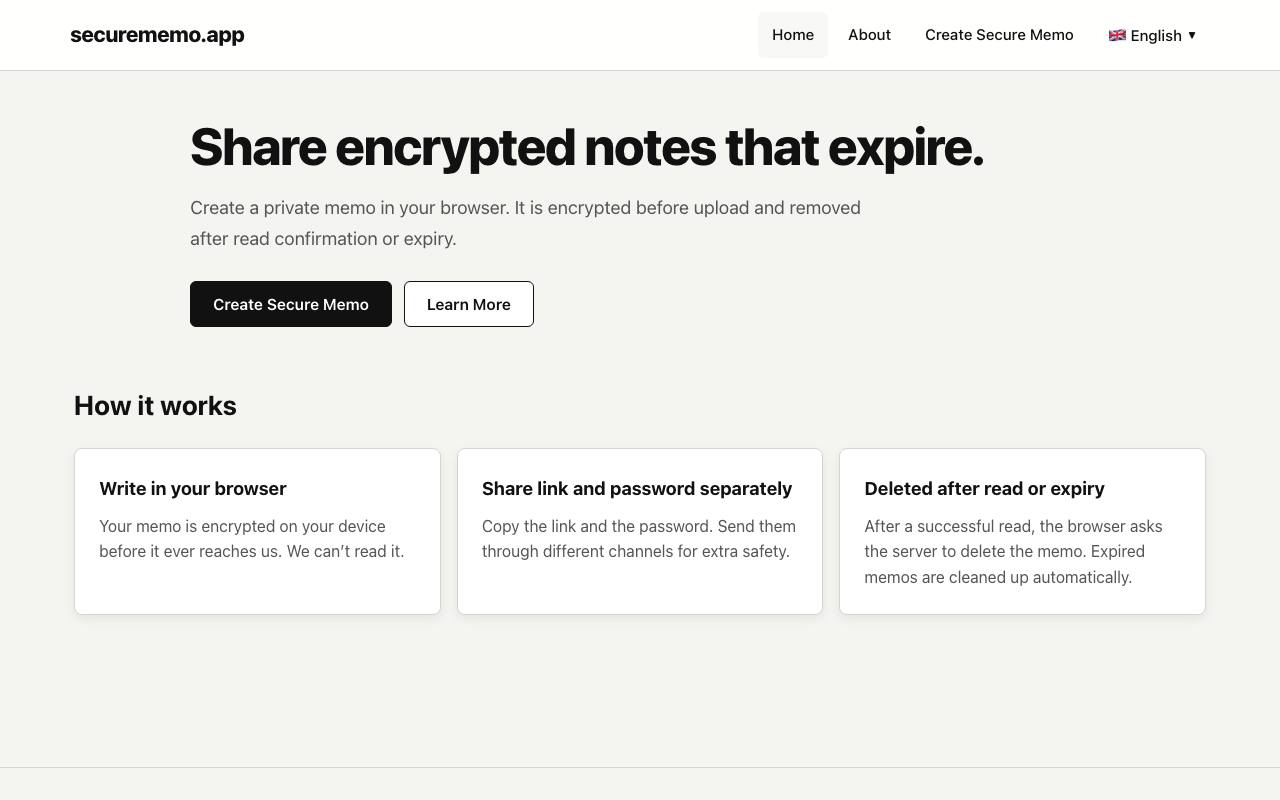 securememo.app screenshot