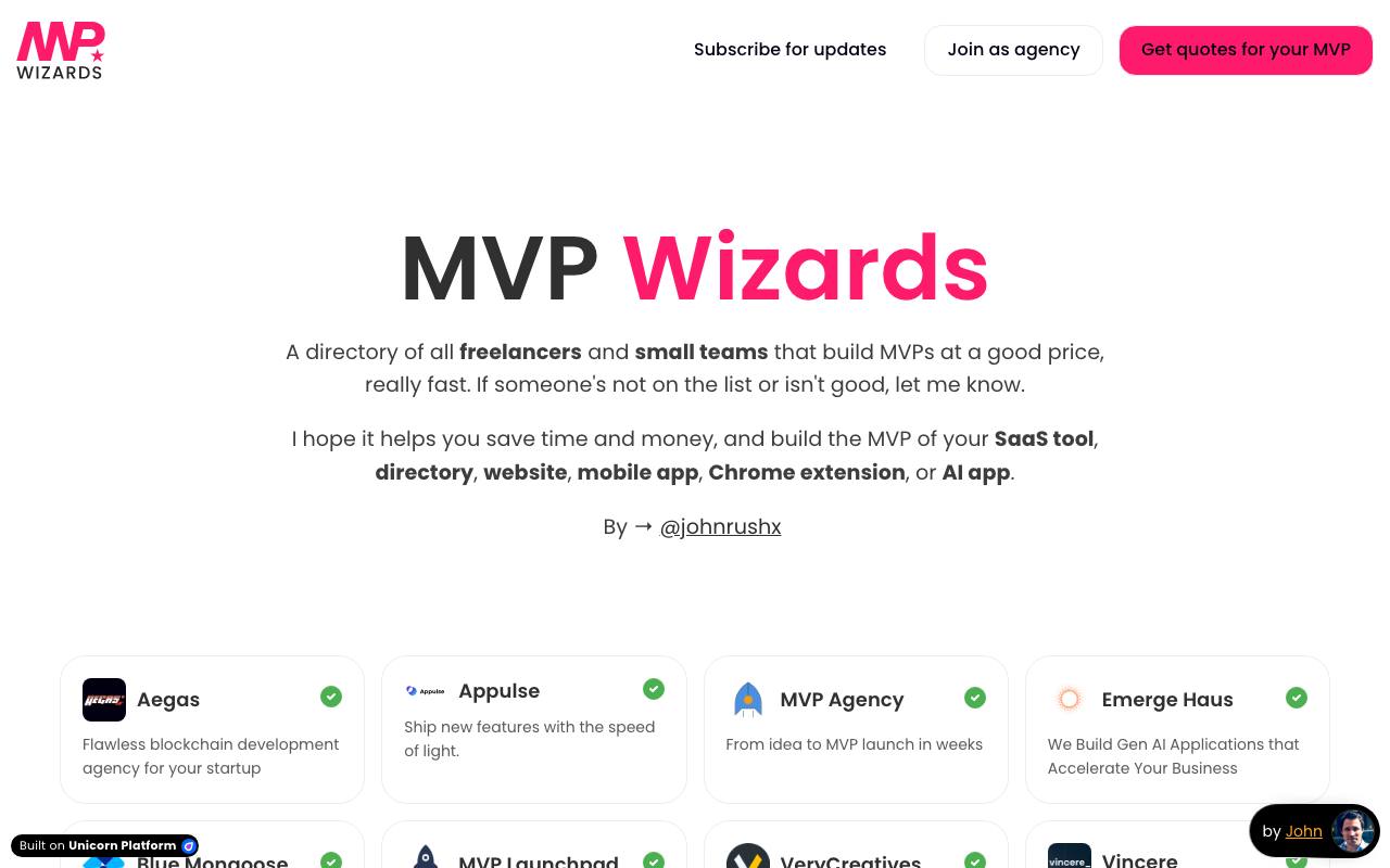 MVP Wizards screenshot