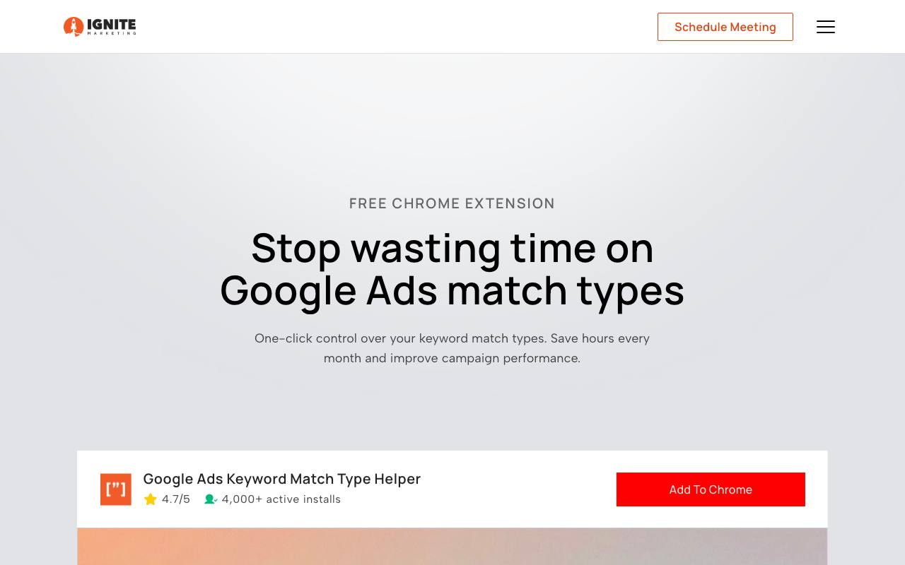 Google Ads Keyword Match Type Helper screenshot