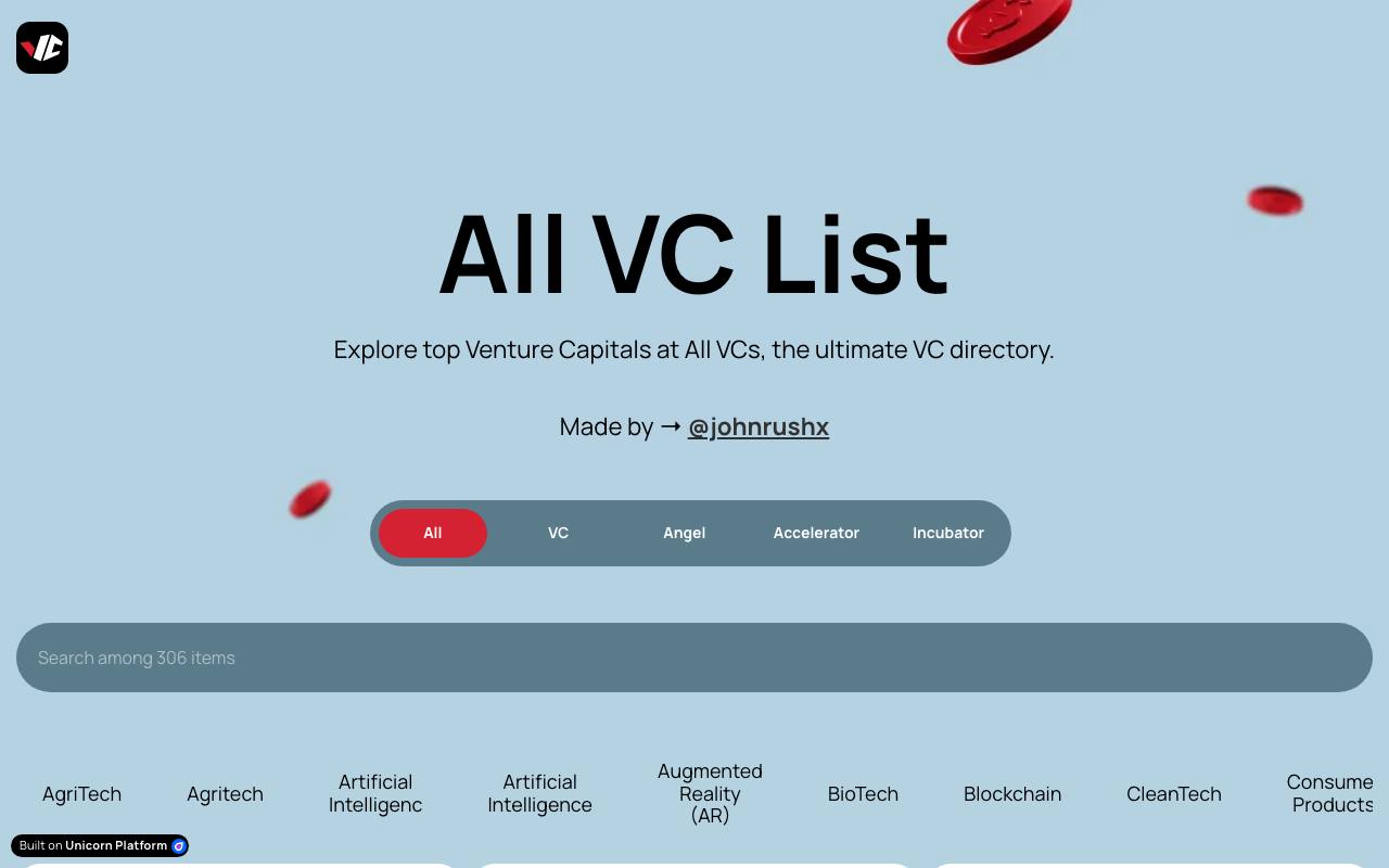 allVCList screenshot