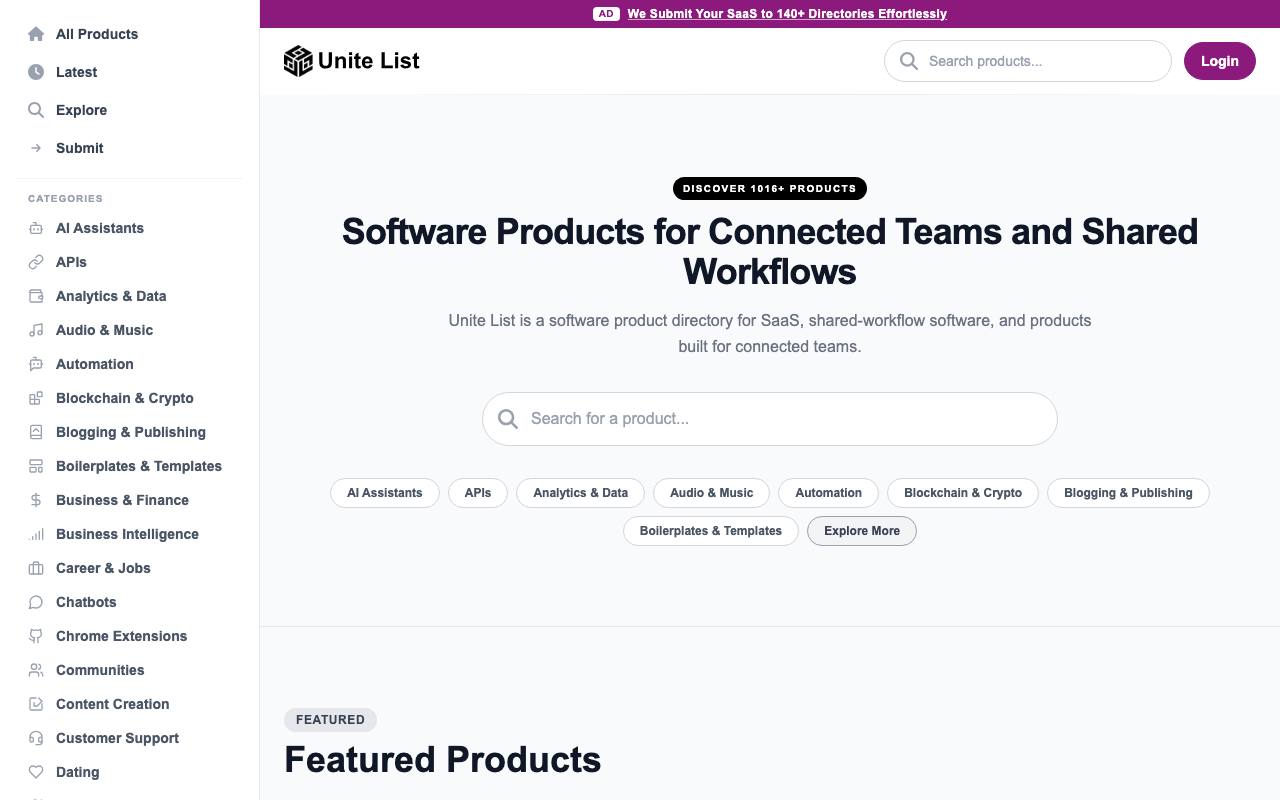 Unite List screenshot