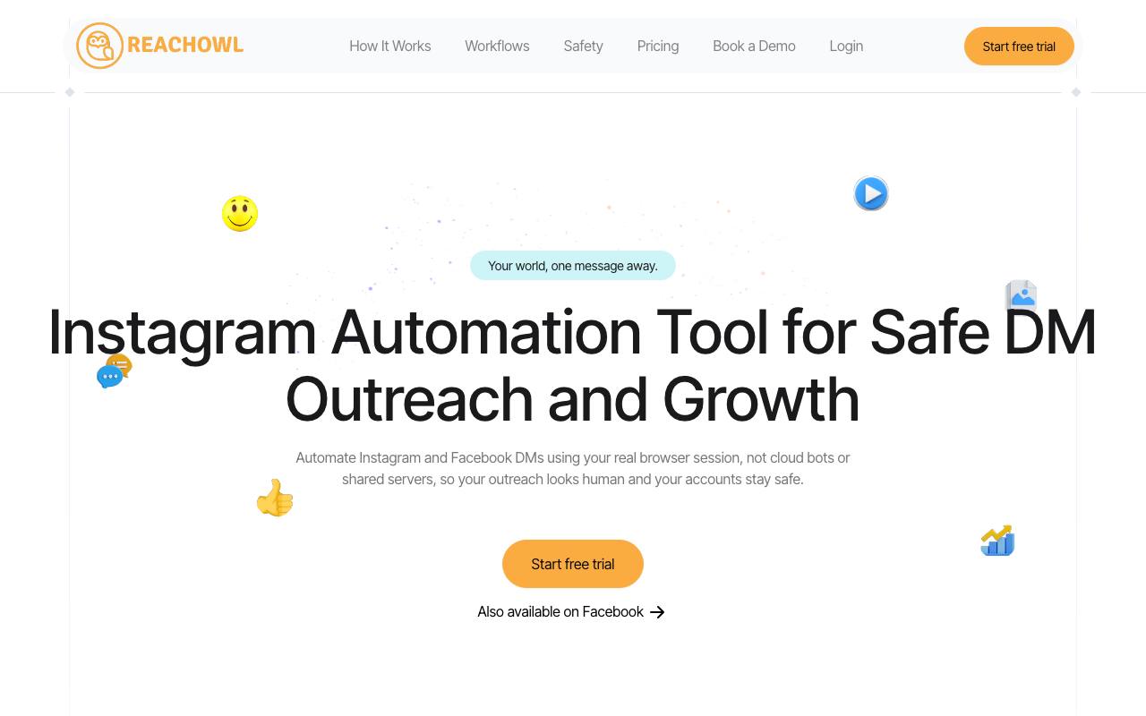 Reachowl screenshot