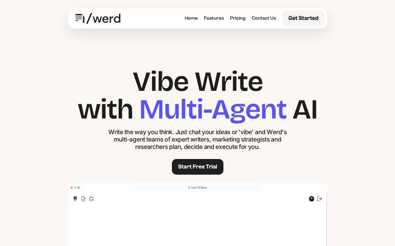 Werd AI screenshot