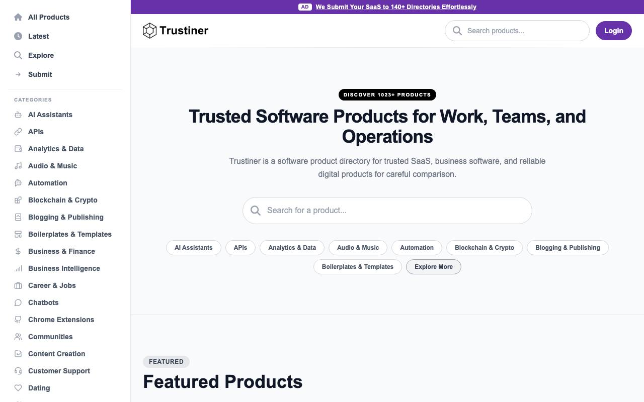 Trustiner screenshot