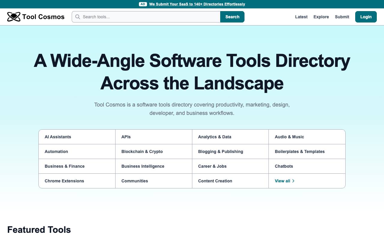 Tools Cosmos screenshot