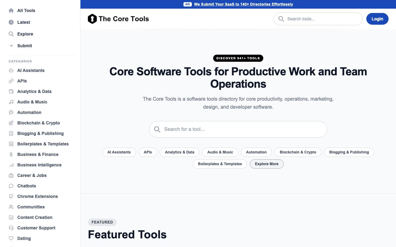 The Core Tools screenshot