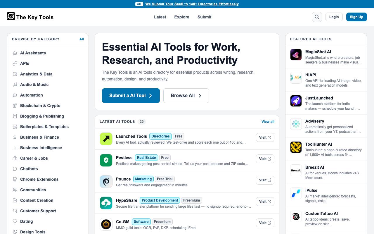 The Key Tools screenshot