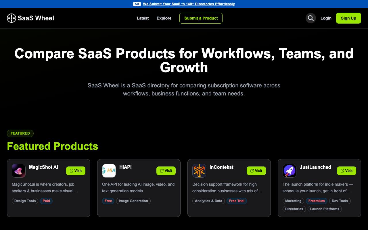 SaaS Wheel screenshot