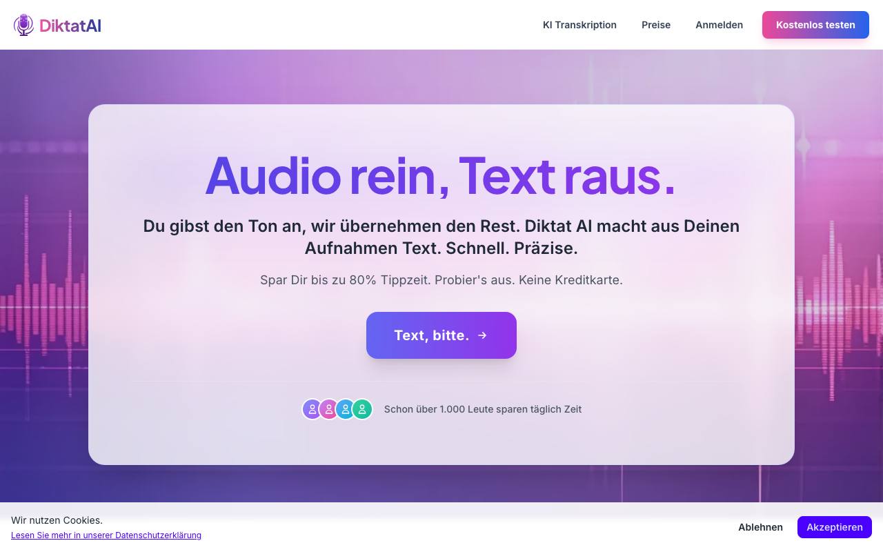 Diktat AI screenshot