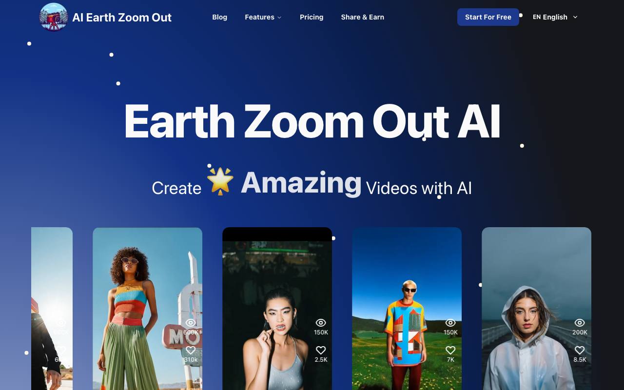 Earth Zoom Out AI screenshot