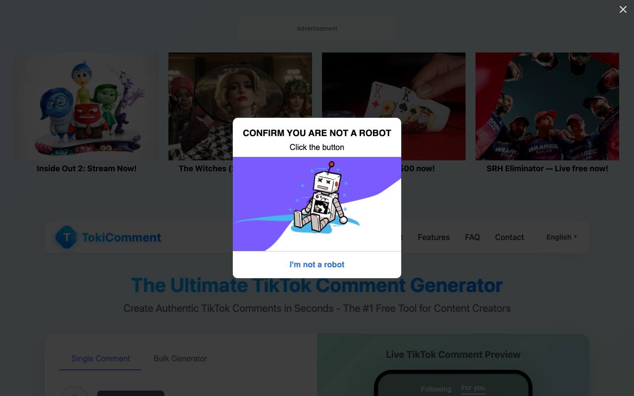 tokicomment screenshot