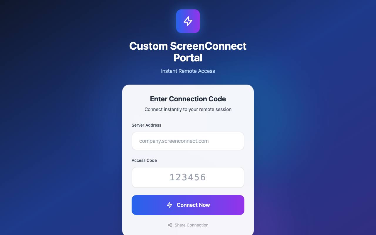 ScreenC.ME : Your custom ScreenConnect Portal screenshot
