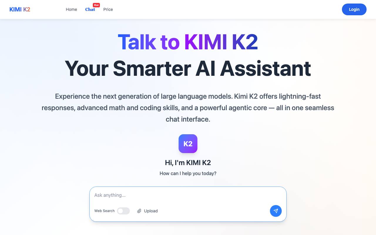 KIMI K2 screenshot