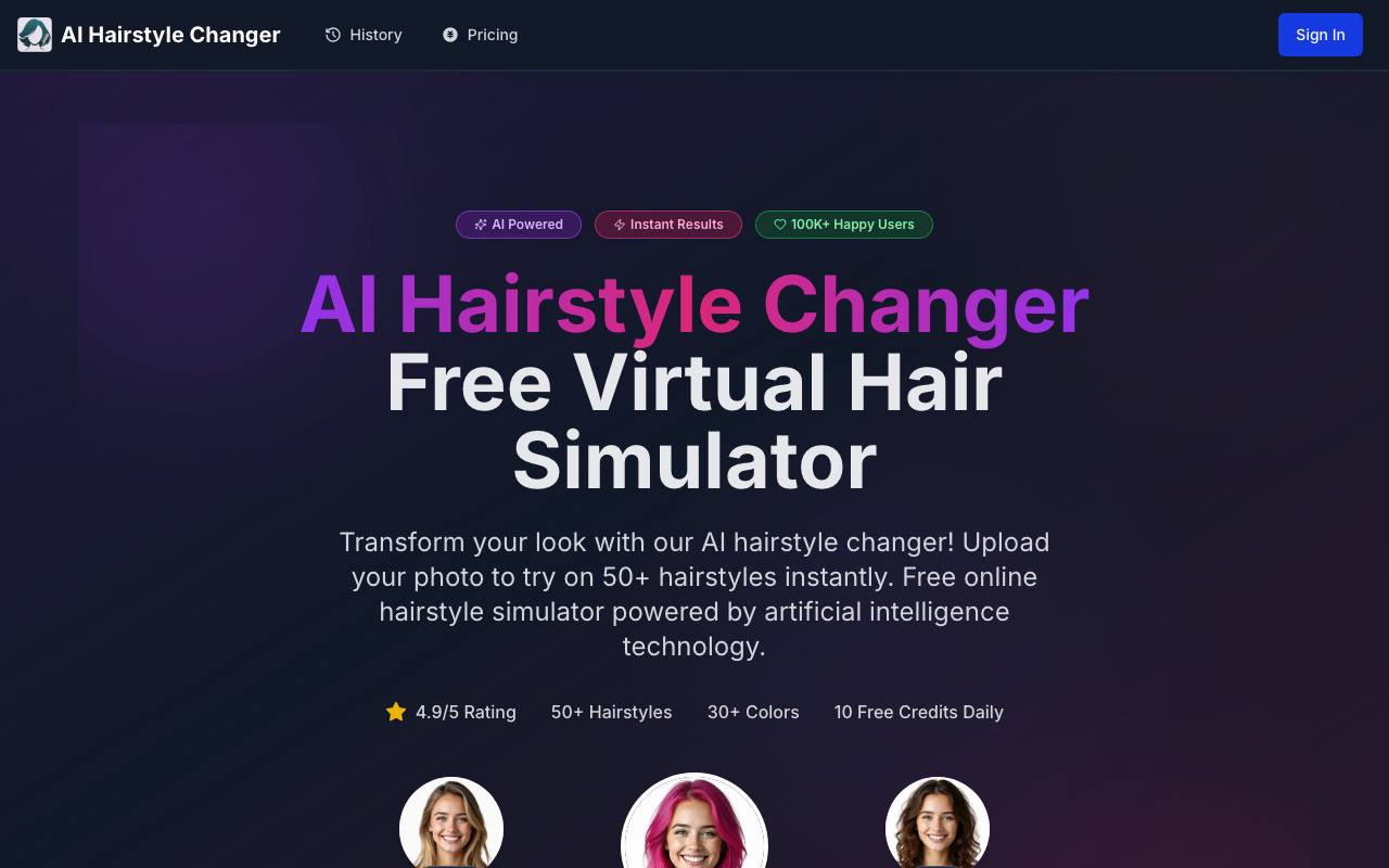 AI Hairstyle Changer screenshot
