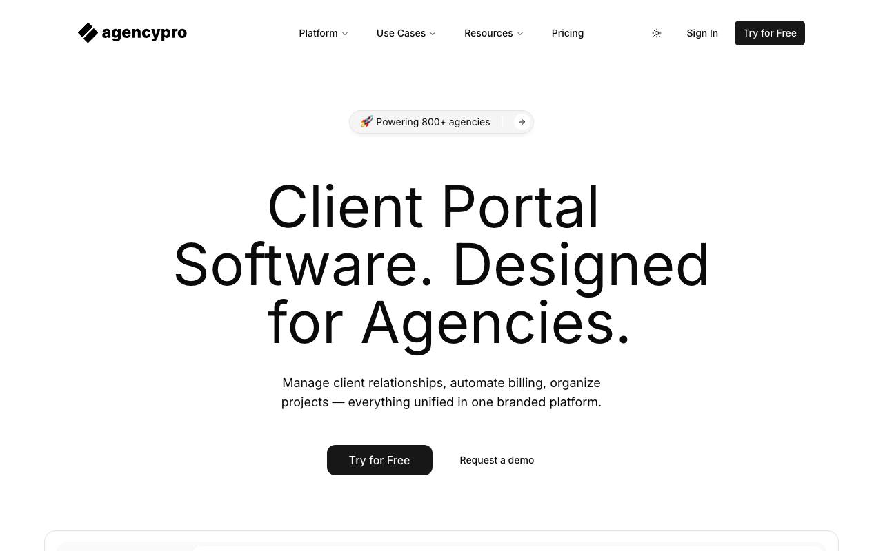AgencyPro screenshot